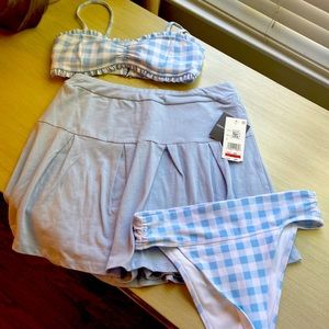 Women summer outfit, size small. Forever 21 bikini and skirt